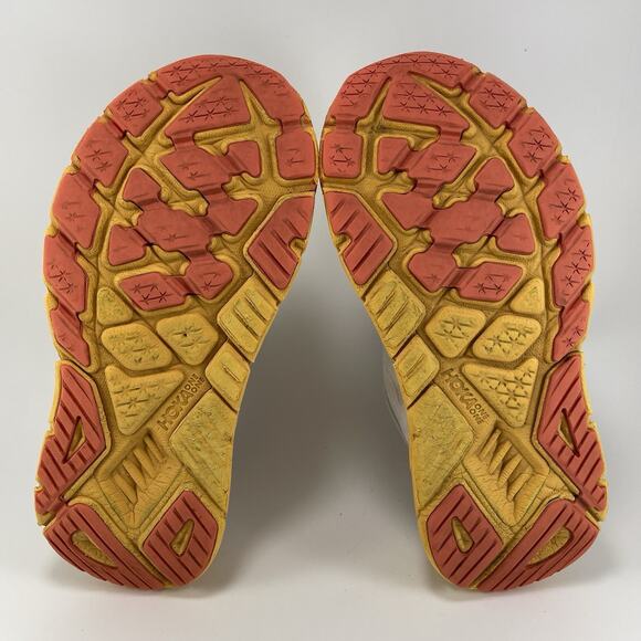 Hoka One One Arahi 6 Running Shoes Womens Size 8.5 B White Blanc Orange Athletic - Picture 8 of 11